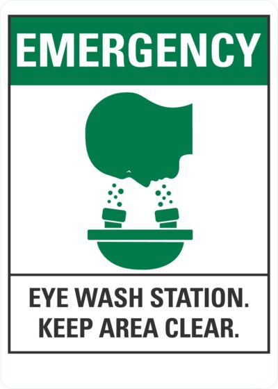 Emergency (Sym) Eye Wash Station Keep Area Clear