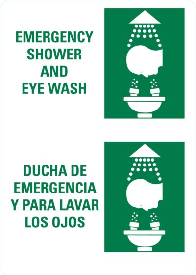 Emergency Shower And Eye Wash (Sym) Ducha De Emergencia Y