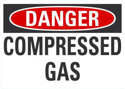 Danger Compressed gas
