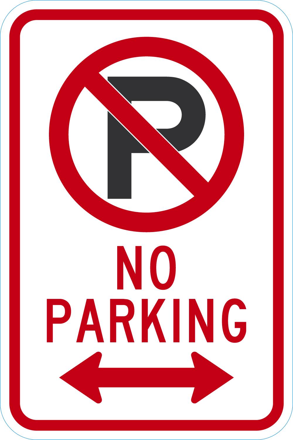 (No Parking Sym) No Parking (Double Arrow) - Image 2
