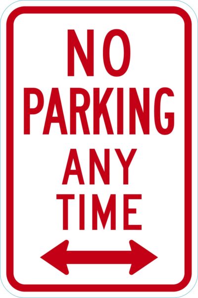 No Parking Any Time (Double Arrow)