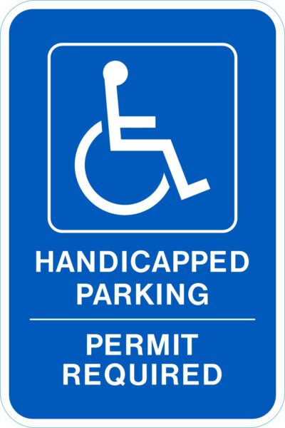 Handicapped Parking Permit Required (Handicapped