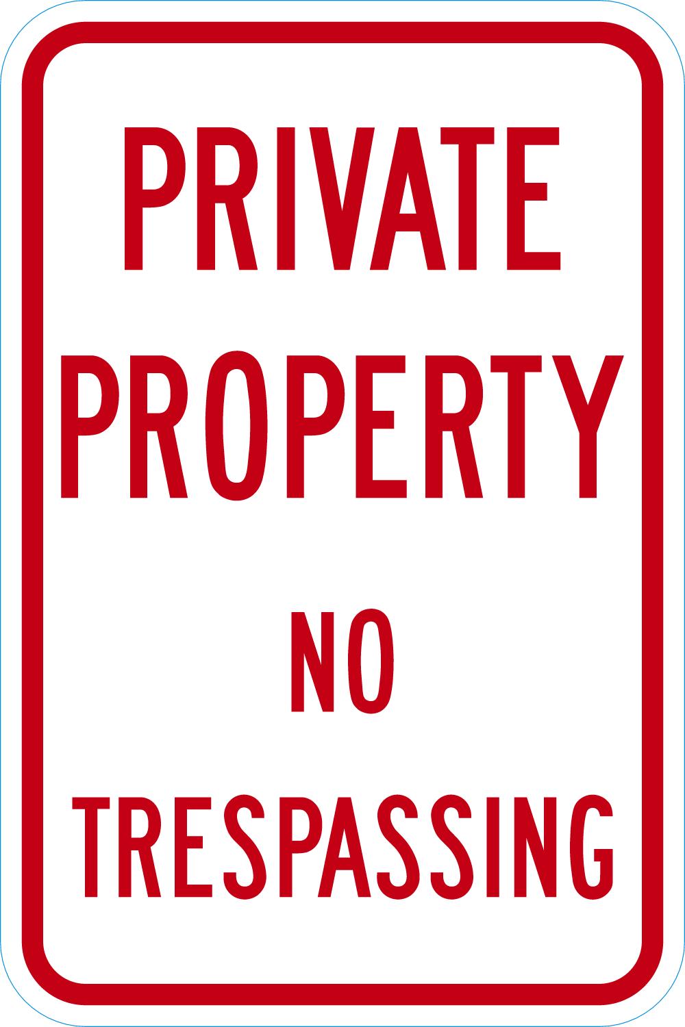 Private Property No Trespassing