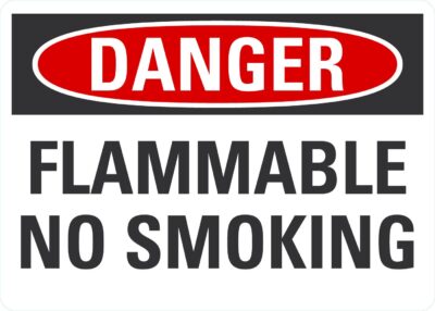 Danger Flammable No Smoking
