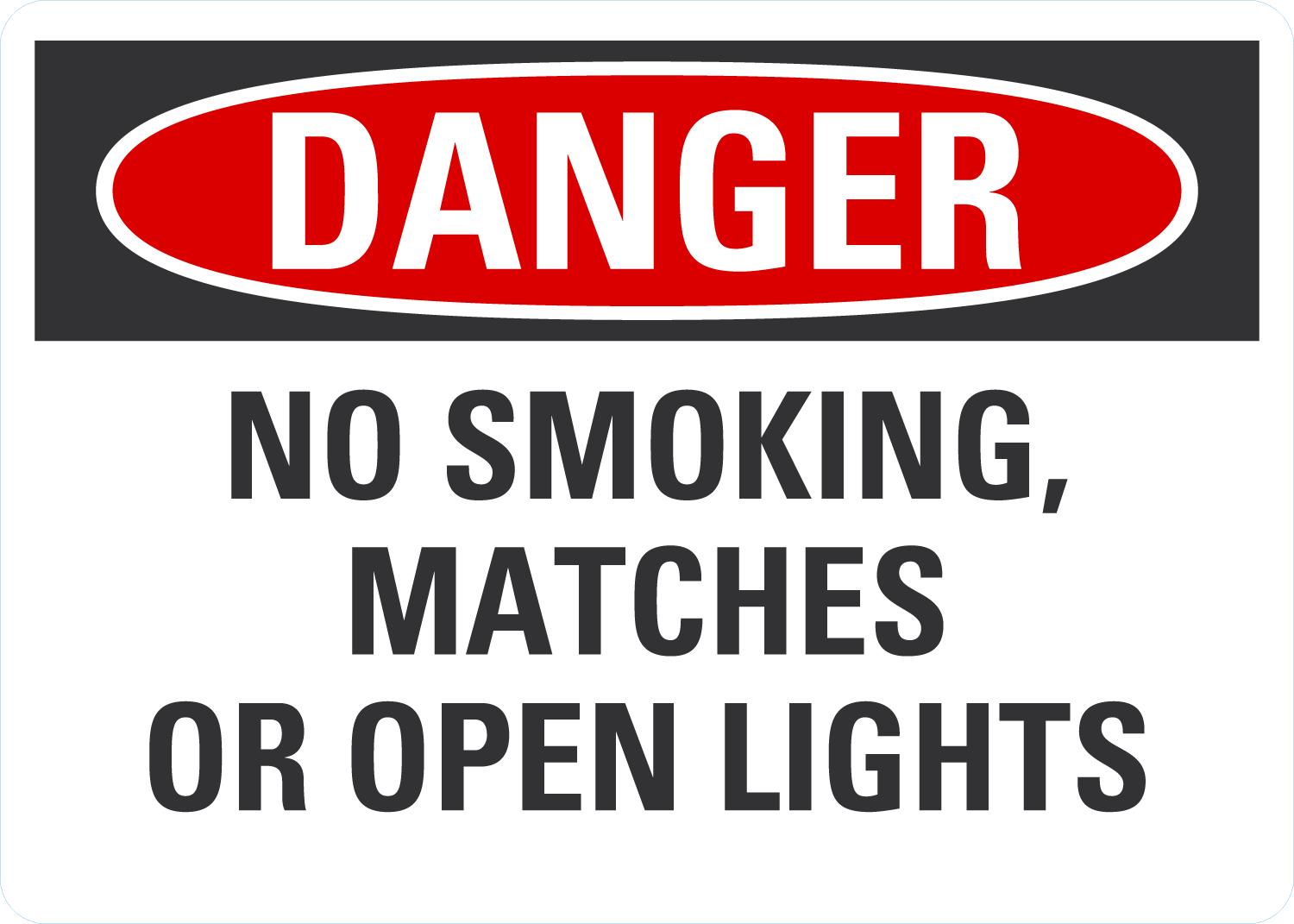 Danger No Smokin Matches Or Open Lights