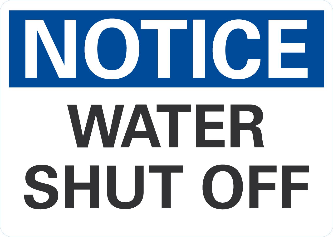 Notice Water Shut Off