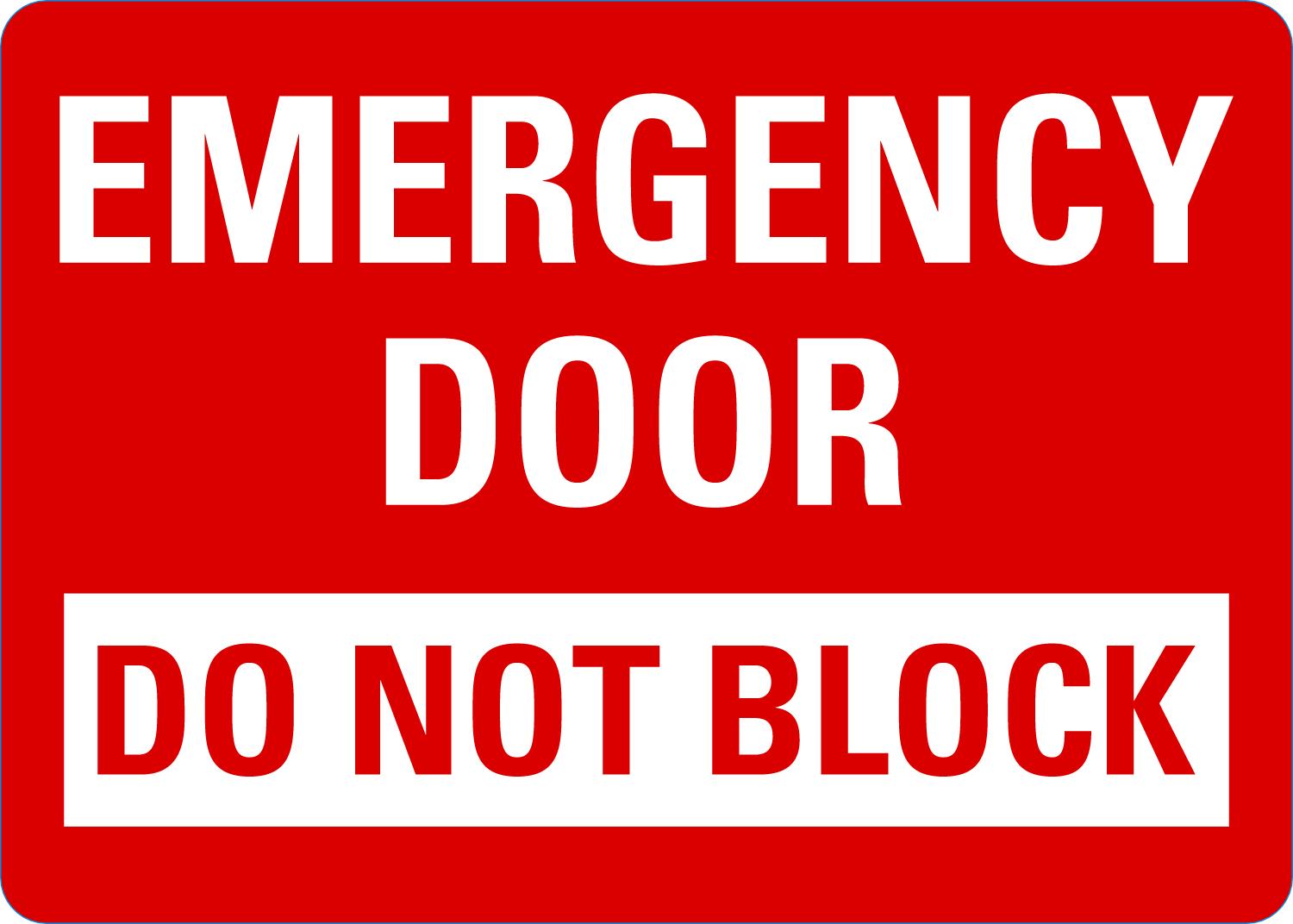 Emergency Door Do Not Block - Image 2