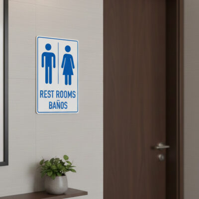 Rest Rooms Banos (w sym)