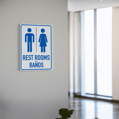 Rest Rooms Banos (w sym)