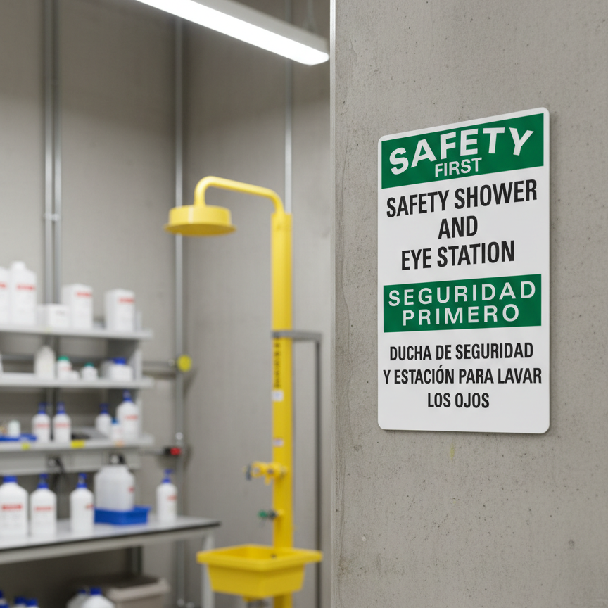 Safety First Safety Shower And Eye Station Seguridad Primero - Image 2