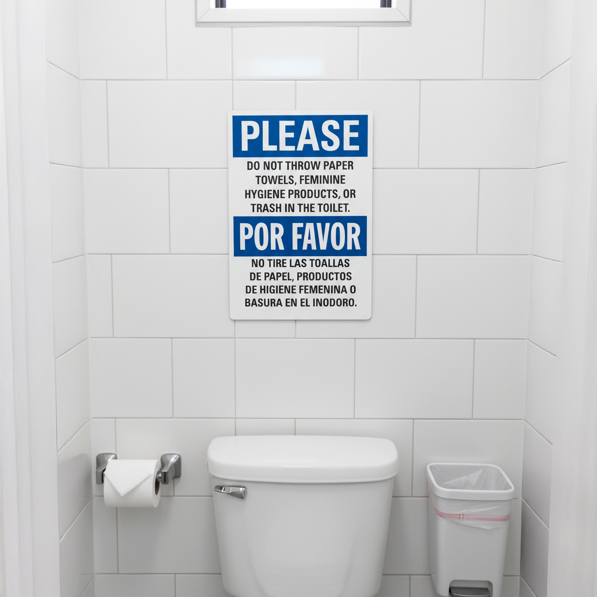 Please Do Not Throw Paper Towels Feminine Hygiene Products - Image 2