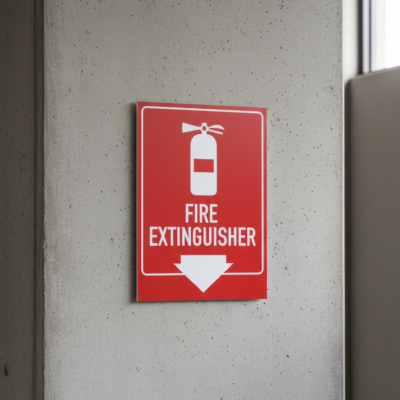 Fire Extinguisher  (w sym & down arrow)