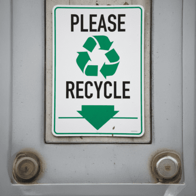 Please Recycle (w sym & down arrow)