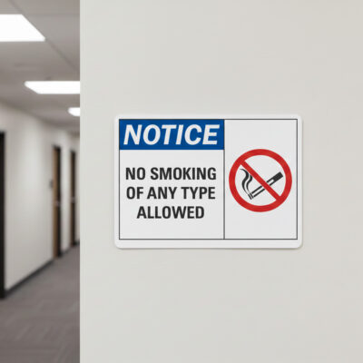 Notice No Smoking Of Any Type Allowed (Sym)