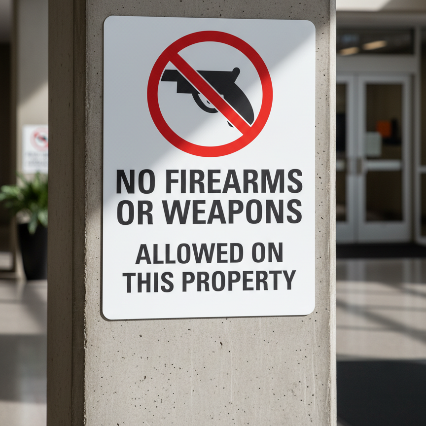 (Sym) No Firearms Or Weapons Allowed On This Property - Image 2