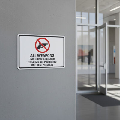 (Sym) All Weapons Including Concealed Firearms Are