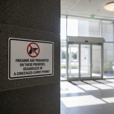 (Sym) Firearms Are Prohibited On These Premises Regardless