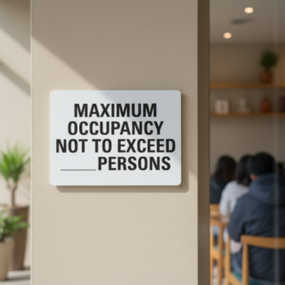 Maximum Occupancy Not to Exceed (Blank)  Persons