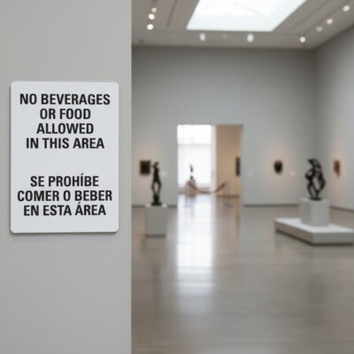No Beverages Or Food Allowed In This Area Se Prohibe Comer O
