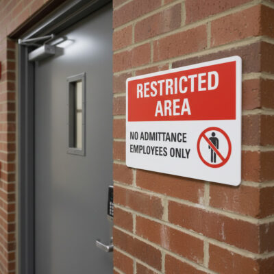 Restricted Area No Admittance Employees Only (Sym)