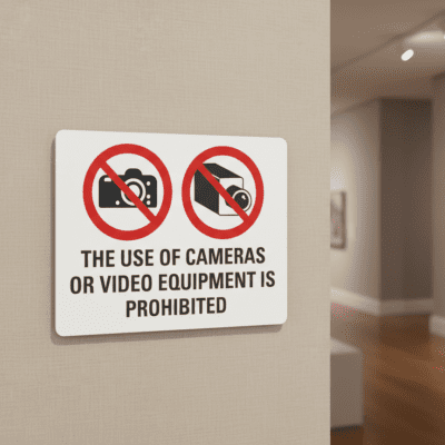 The Use Of Cameras Or Video Equipment Is Prohibited (Sym)