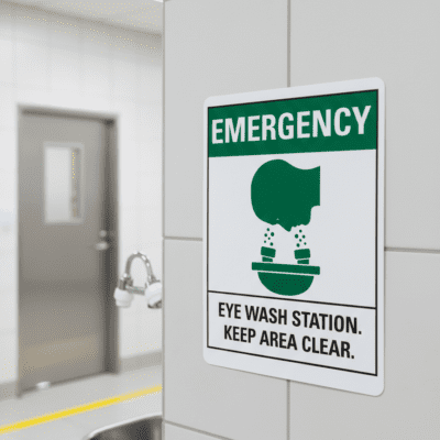 Emergency (Sym) Eye Wash Station Keep Area Clear
