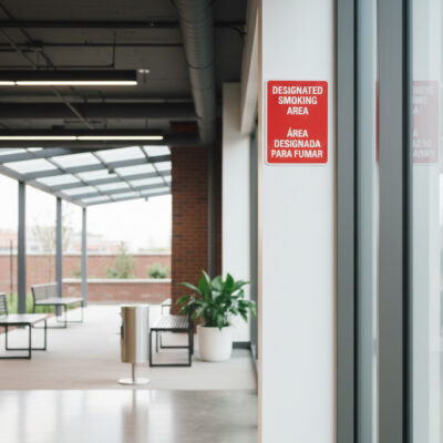 Designated Smoking Area Area Designada Para Fumar