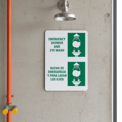 Emergency Shower And Eye Wash (Sym) Ducha De Emergencia Y