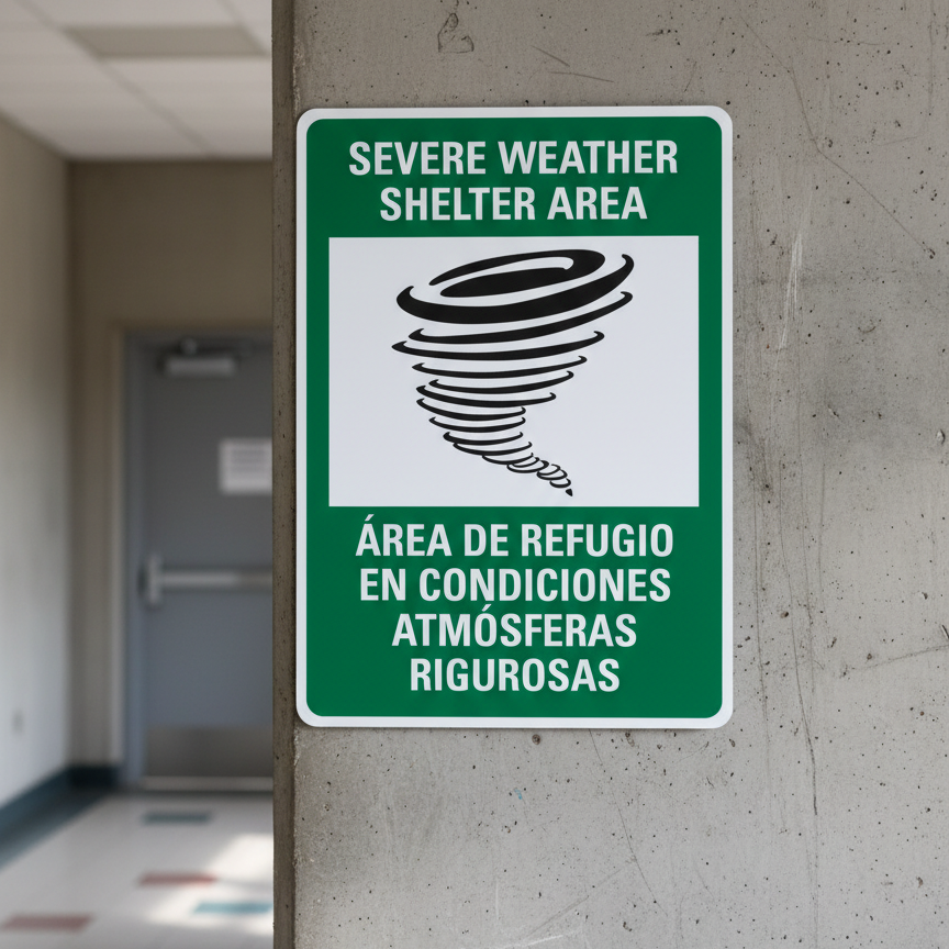 Severe Weather Shelter Area (Sym) Area De Refugio - Image 2
