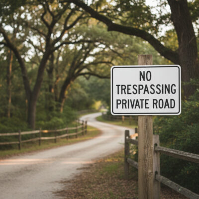 No Trespassing Private Road