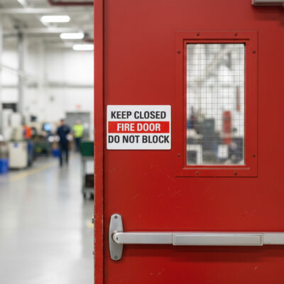 Keep Closed Fire Door Do Not Block