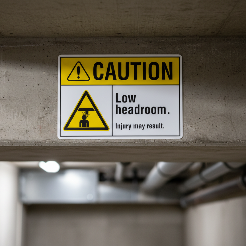 Caution Low headroom. Injury may result. - Image 3