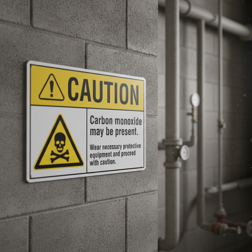 Caution Carbon monoxide may be present. Wear necessary - Image 2