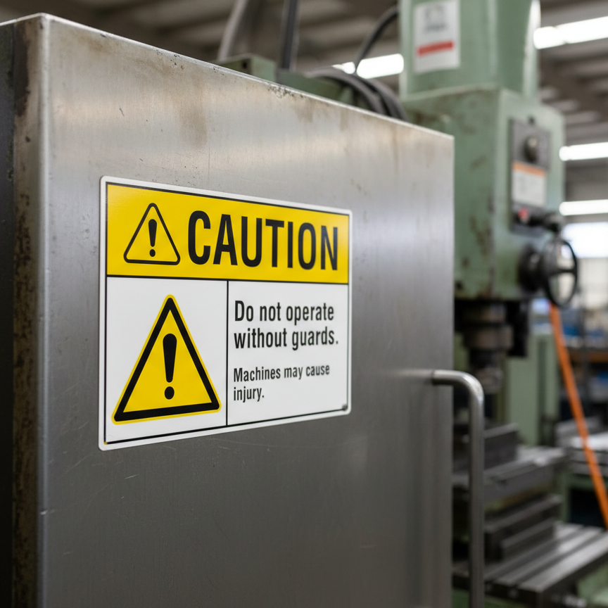 Caution Do not operate without guards. Machines may cau - Image 2