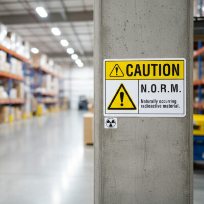 Caution N.O.R.M. Naturally occurring radioactive materi