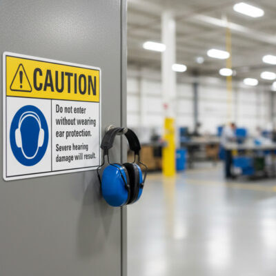 Caution Do Not Enter Without Wearing Ear Protection