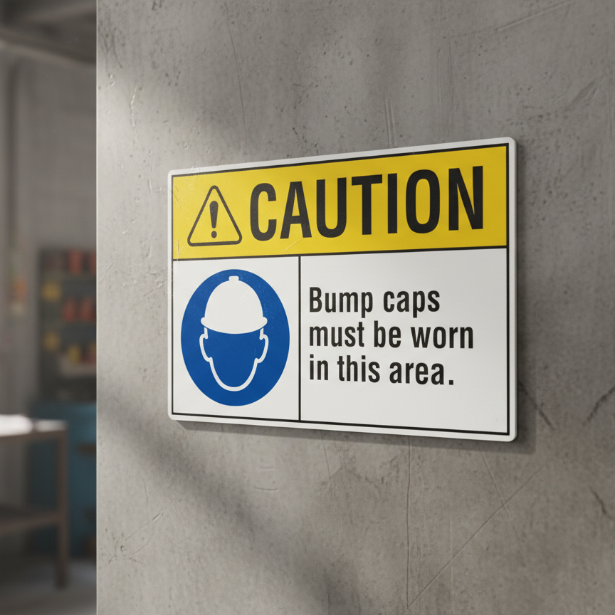 Caution Bump caps must be worn in this area. - Image 2