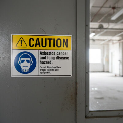 Caution Asbestos cancer and lung disease hazard. Do not
