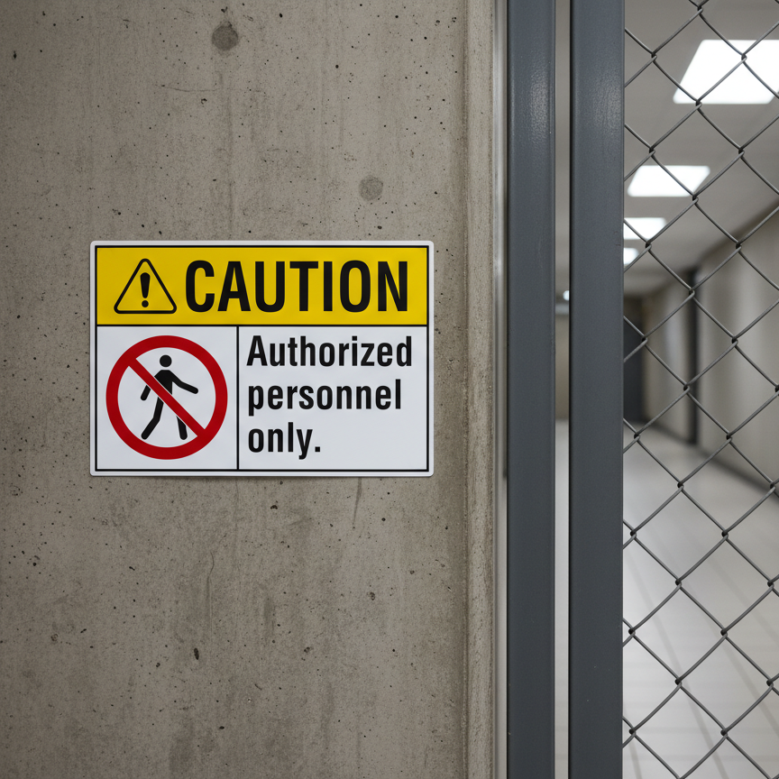 Caution Authorized personnel only. - Image 2