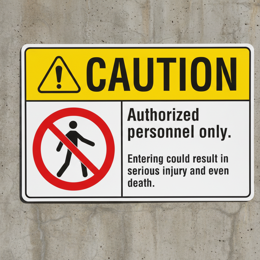 Caution Authorized personnel only. Entering could resul - Image 2