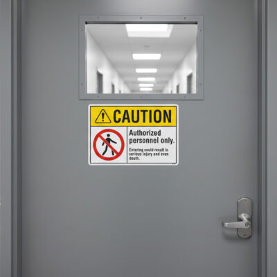 Caution Authorized personnel only. Entering could resul
