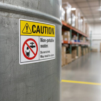 Caution Non-potable water. Do not drink. May result in