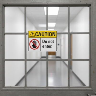 Caution Do Not Enter with symbol