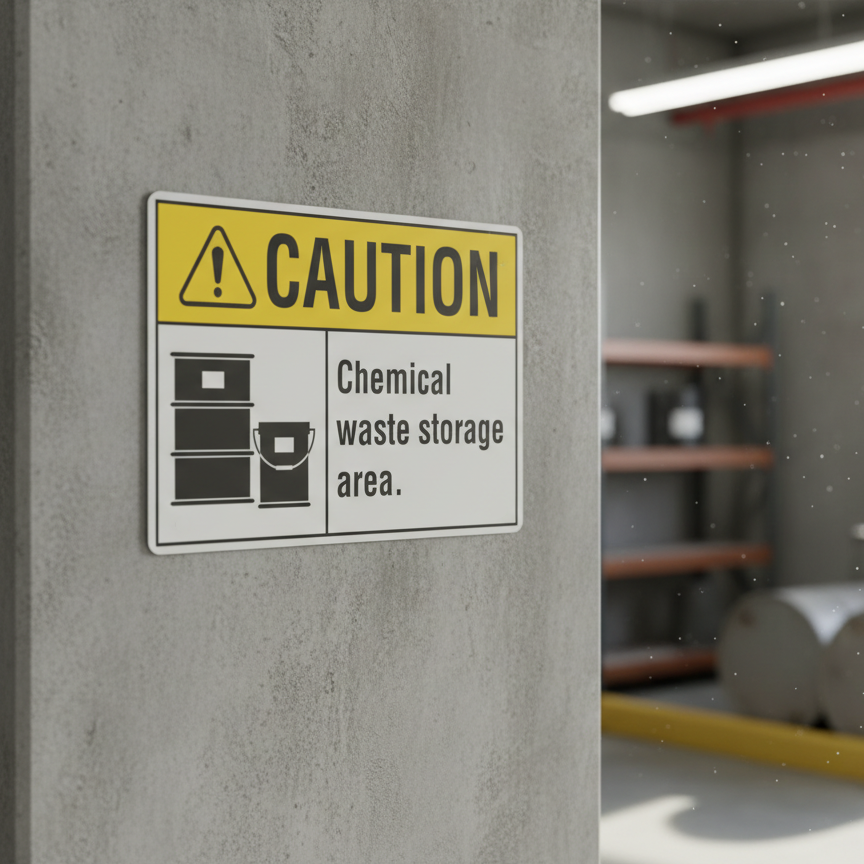Caution Chemical waste storage area - Image 2