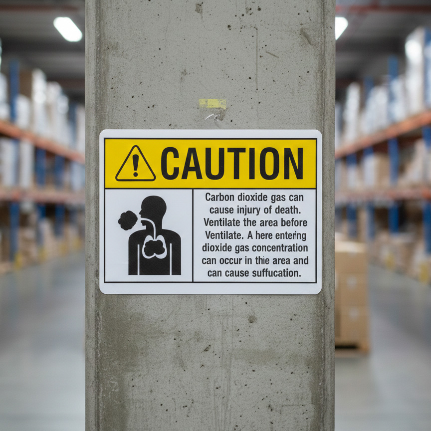 Caution Carbon dioxide gas can cause injury or death.