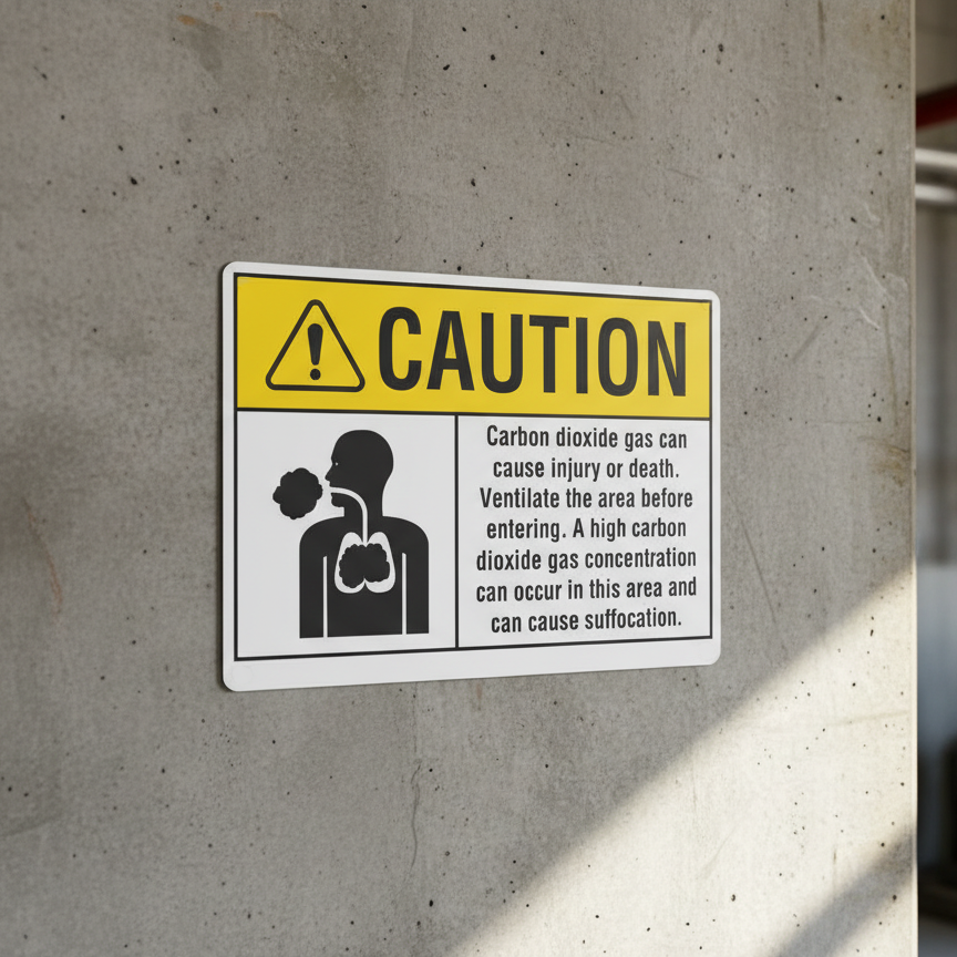 Caution Carbon dioxide gas can cause injury or death. - Image 2