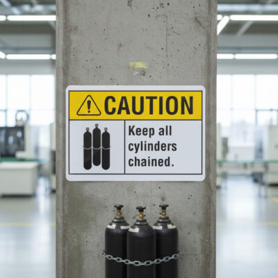 Caution Keep all cylinders chained