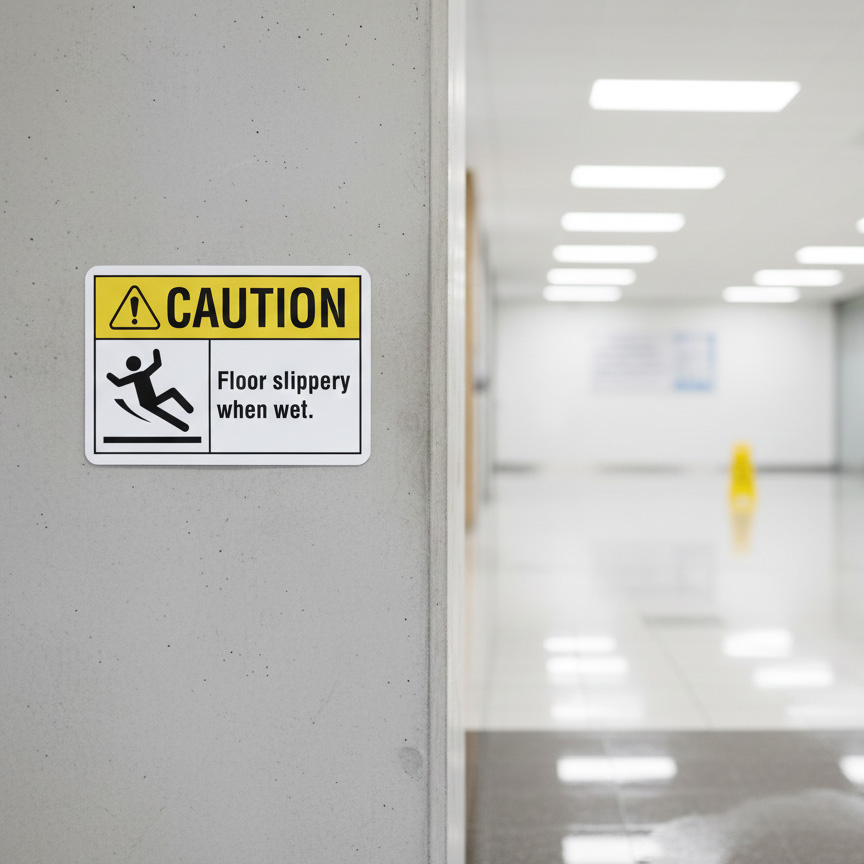 Caution Floor slippery when wet