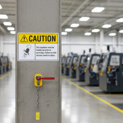 Caution This machine must be locked out prior to servic