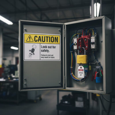 Caution Lock out for safety failure to lock out may res